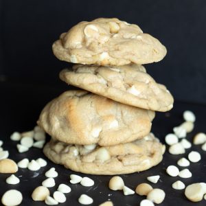 Soft-baked cookie packed with white chocolate chips and macadamia nuts.