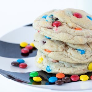 M&M, Huge, soft and warm, and absolutely stuffed with colorful M&MS