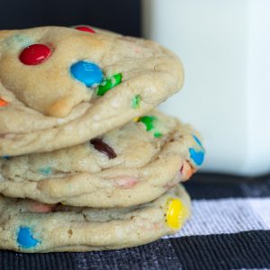 Huge, soft and warm, and absolutely stuffed with colorful M&MS, Batch’s version of a classic